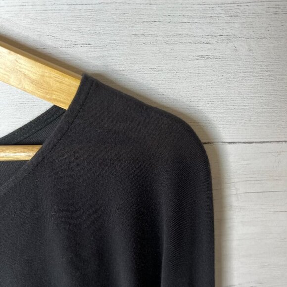 Vince Top Womens Size S/P Black Long Sleeve Silk Blend Minimalist Leisurewear - Picture 8 of 15